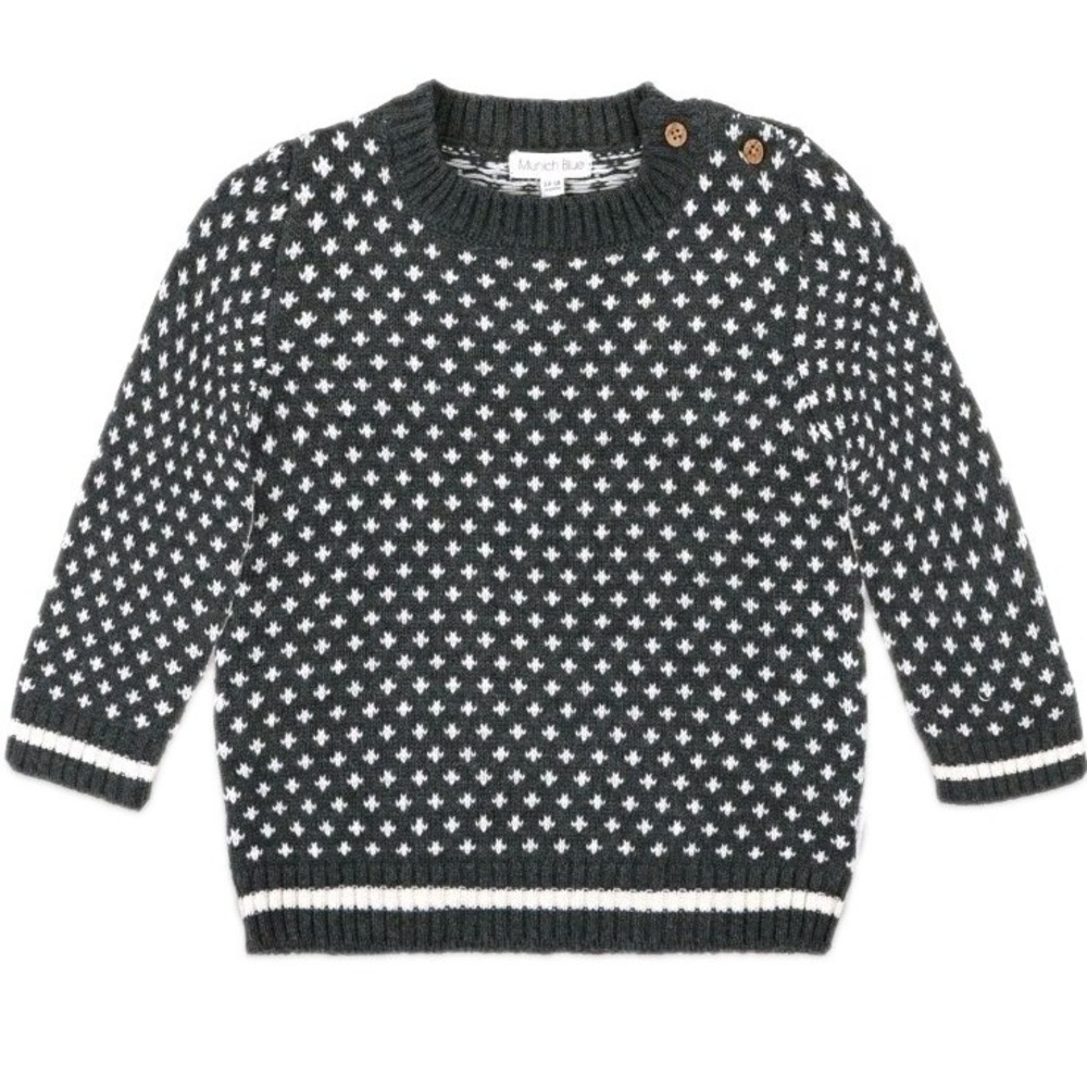 Munich Blue 3-6M Baby Sweater